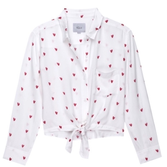 Rails Tops - LAST CHANCE Rails Heart Print Tie Top